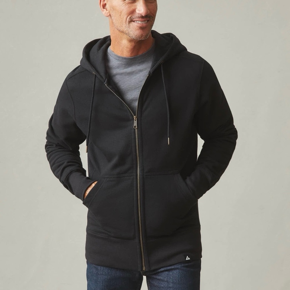 NEW W / O‎ TAGS American Giant Classic Fit Full Zip Black Hoodie – Men’s Small